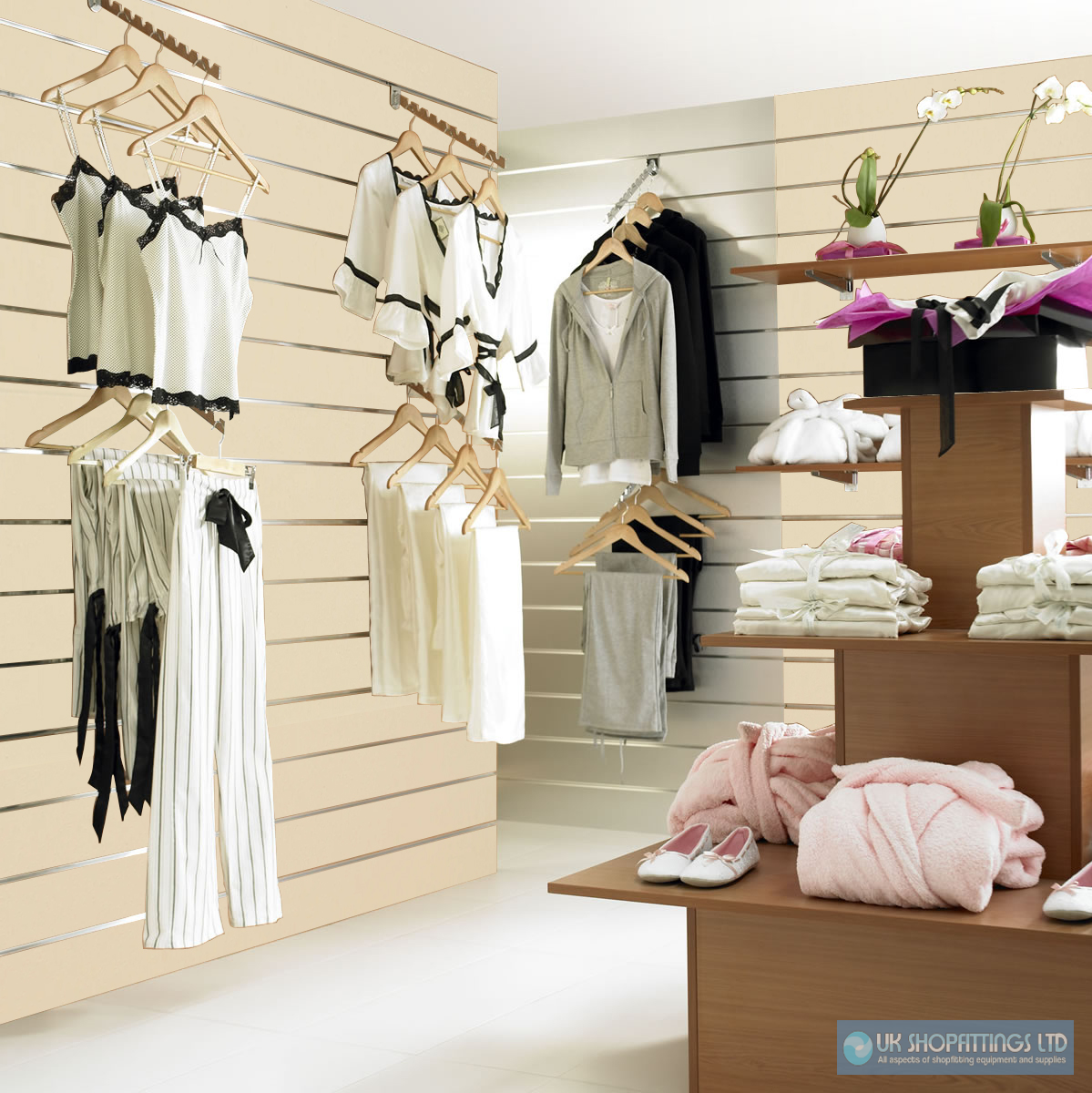 Slatwall Panel - Cream - 2.4m x 1.2m