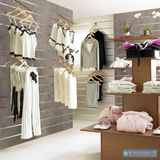 Slatwall Panel - Concrete - 2.4m x 1.2m