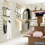 Slatwall Panel - Pino White 1.2m x 1.2m