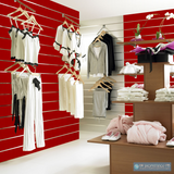 Slatwall Panel - Red - 2.4m x 1.2m